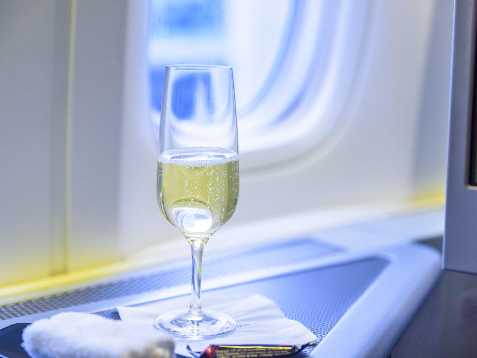 A glass of Krug 2004 Champagne